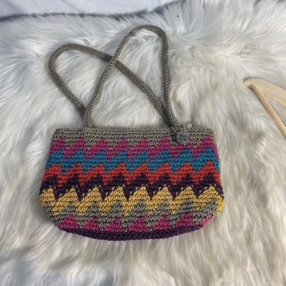 The‎ Sak Taupe Zig Zag Small Mini Handbag